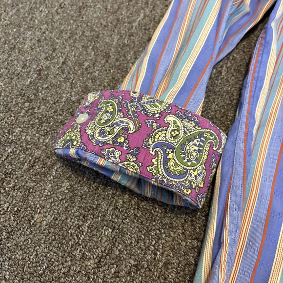 Robert Graham L/S Button Down Horse Flip Cuff Casual Dress Shirt - Men's XL - Ok - Picture 5 of 15